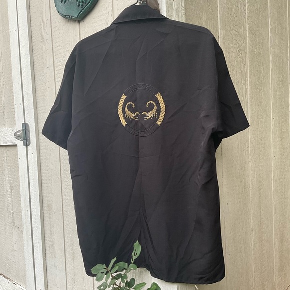 Vintage Daneli Gold Scorpions & Rhinestones Western Wear Button Down Shirt! - Picture 2 of 11